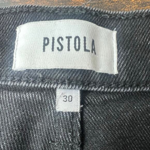 Pistola High Rise Straight Ankle Jeans in Black Size 30 Stretch High-Waisted - Picture 6 of 9